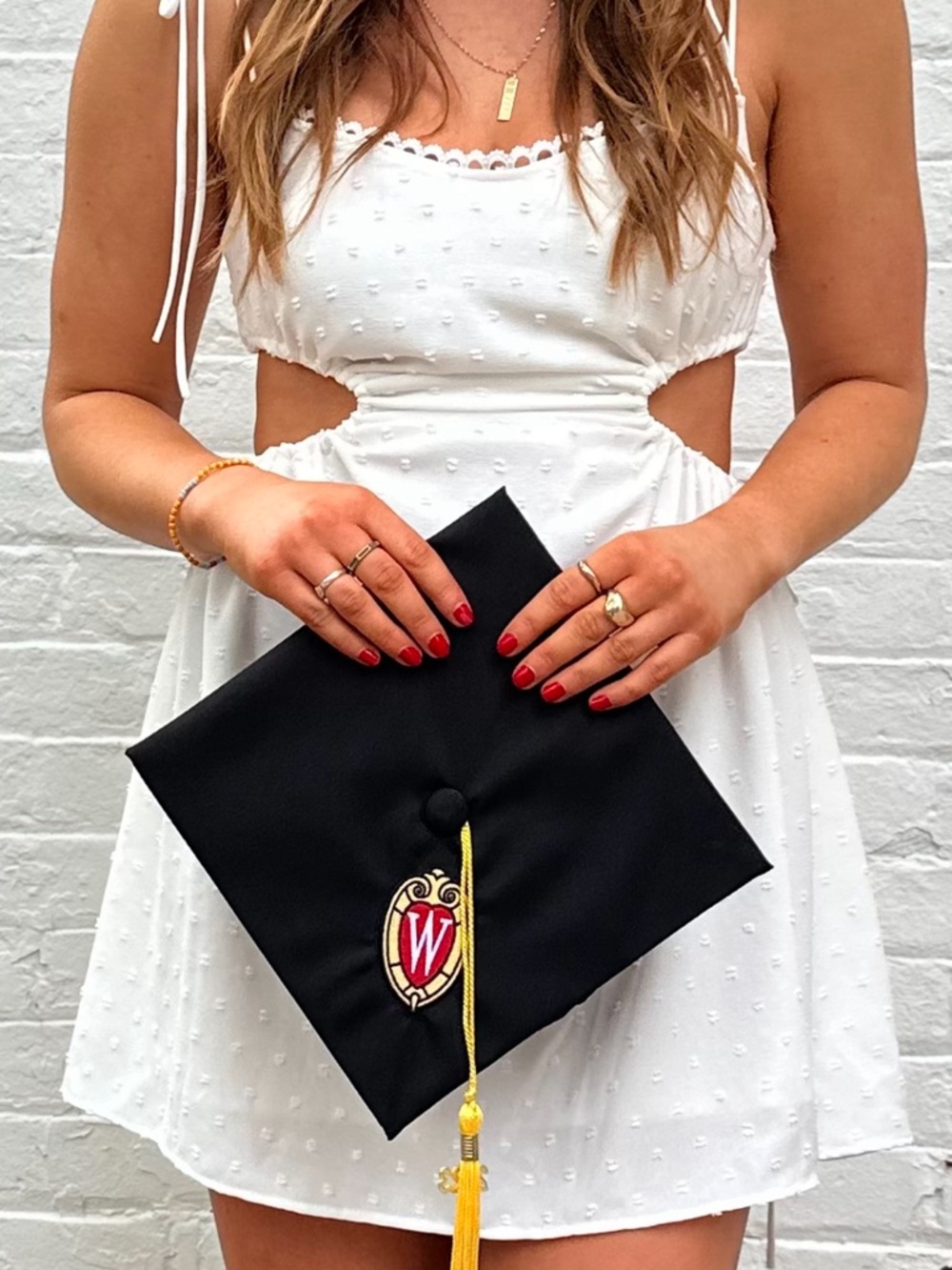 Classic White Dot Cutout Sundress
